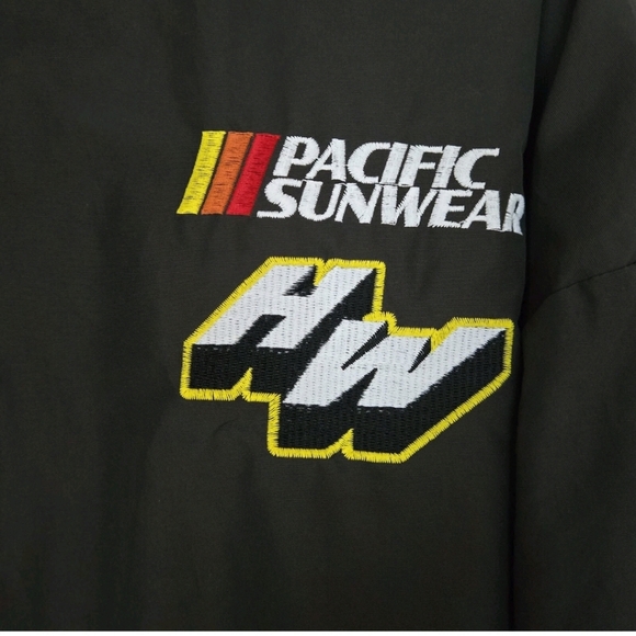 PacSun Hot Wheels Women's Sz Med Oversized Racing Driver Jacket Bomber Gray EUC - Picture 4 of 15